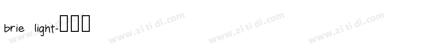 brie light字体转换
